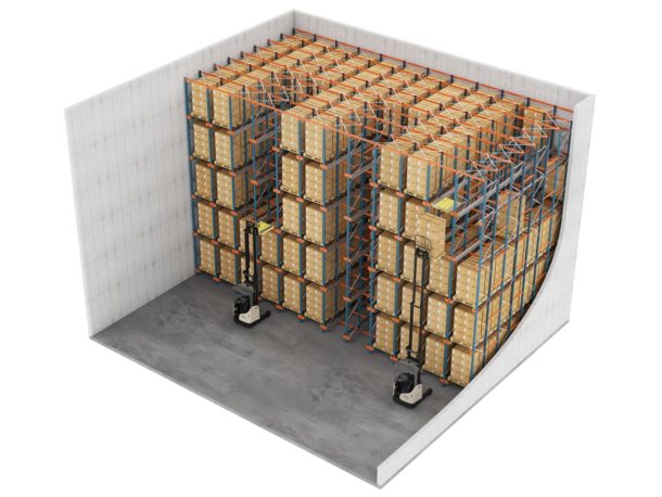 Shuttle Palettenregale 3D